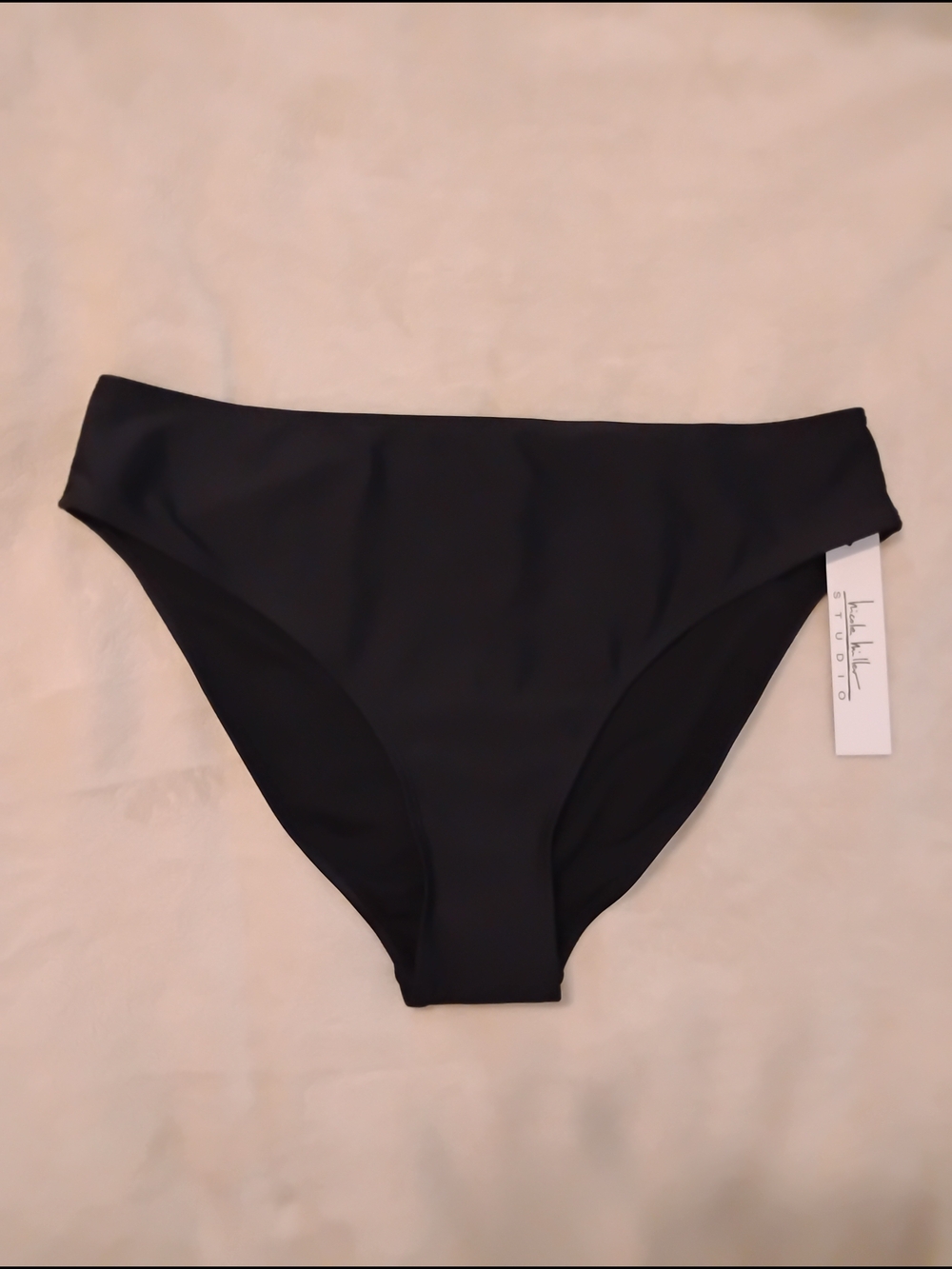 MSRP $49 NWT Nicole Miller Women's Black Bikini Bottom Size XL